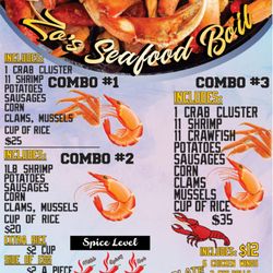 Zo’s Seafood Boil - Menu....