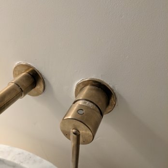 Galos Drywall - One of the "fixes". There are large clumps of drywall on the wall. Poorly sanded (if at all) - Drywall Installation & Repair Near Me