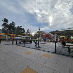 Heckscher Park - Looking out from the bigger swings area.