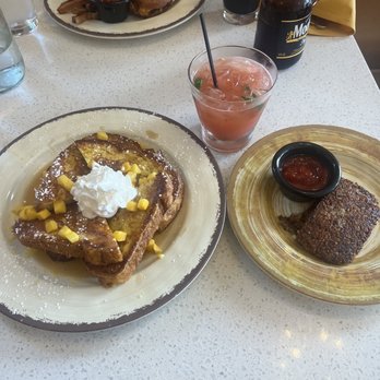 Yuca By Cedar - Mango French toast, side of goetta, strawberry jalapeño cocktail, Day of the Dead cocktail & Cuban sandwich & fries - Breakfast & Brunch Near Me - Bellevue, Kentucky Yuca By Cedar - Mango French toast, side of goetta, strawberry jalapeño cocktail, Day of the Dead cocktail & Cuban sandwich & fries - Breakfast & Brunch Near Me - Bellevue, Kentucky