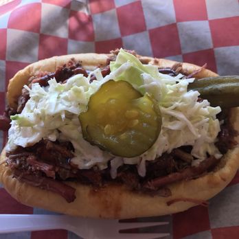 Charlie Graingers - Brisket sandwich was amazing, with sweet molasses barbecue and their spicy barbecue sauces. The spicy sauce is awesome!! - Hot Dogs Near Me - Hickory, North Carolina