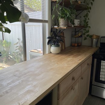 William’s Handyman - Installed base cabinets & sealed butler block - Handyman Near Me William’s Handyman - Installed base cabinets & sealed butler block - Handyman Near Me