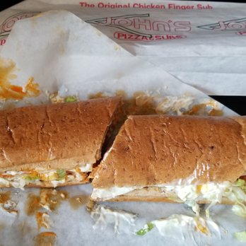 John's Pizza & Subs - Close up of Whole (12") Chicken Finger Sub - Pizza Near Me - Tonawanda, New York