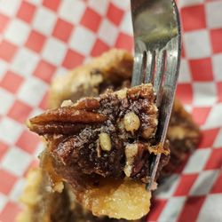 Due South BBQ - A slice of the Kentucky Bourbon Pecan Pie.