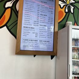 Drink menu Drink menu