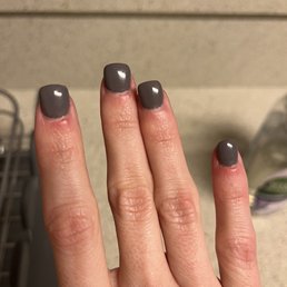 See how red & swollen my cuticles are since she cut me bad with the drill :( See how red & swollen my cuticles are since she cut me bad with the drill :(