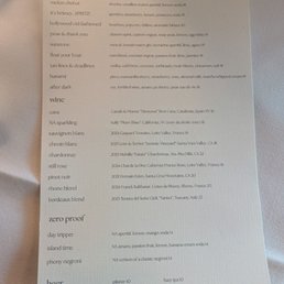 Cocktail Menu