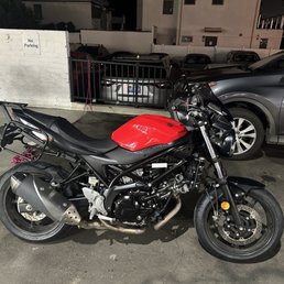 SV650 after the crime in Santa Monica left her for dead. Thank you to triumph for the tlc! SV650 after the crime in Santa Monica left her for dead. Thank you to triumph for the tlc!