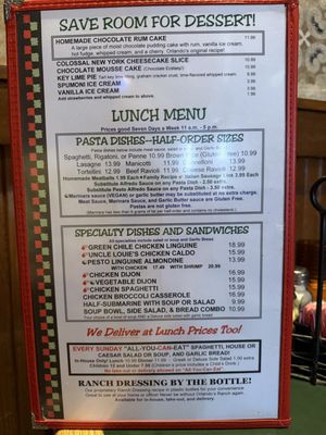 Menu photo 2 Orlando's Italian Restaurant Lubbock, TX Menu photo 2 Orlando's Italian Restaurant Lubbock, TX