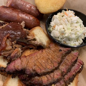 Famous Dave's Bar-B-Que - Chopped beef, brisket, jalapenos cheese sausage, coleslaw, and cornbread. - Barbeque Near Me - Denver, Colorado Famous Dave's Bar-B-Que - Chopped beef, brisket, jalapenos cheese sausage, coleslaw, and cornbread. - Barbeque Near Me - Denver, Colorado