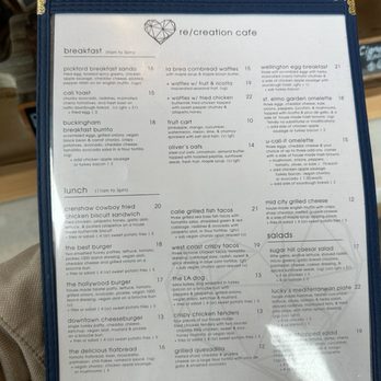 Re/creation Cafe - Menu - Cafes Near Me - Los Angeles, California Re/creation Cafe - Menu - Cafes Near Me - Los Angeles, California