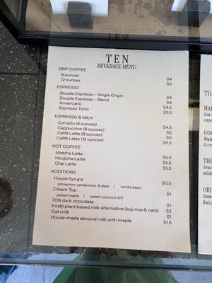 Menu photo 1 Ten Salt Lake City, UT