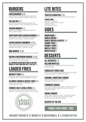 Menu photo 2 The Railway Tavern Motherwell, NLK Menu photo 2 The Railway Tavern Motherwell, NLK