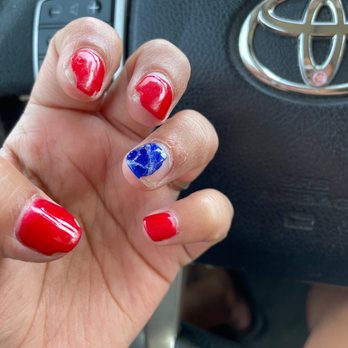 Sunrise Nails And Spa - 1 wk after getting my nails done Powder dipped - Nail Salons Near Me - Upland, California