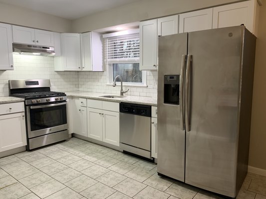New Kitchen with White Shaker Cabinets - White Shaker Cabinets-  This is the most popular cabinets currently requested.