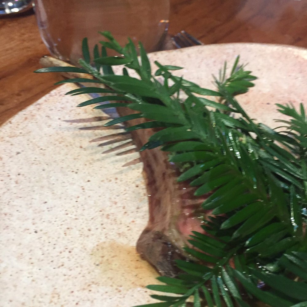 Lazy Bear - Lamb with redwood sprigs - New American Near Me - San Francisco, California Lazy Bear - Lamb with redwood sprigs - New American Near Me - San Francisco, California