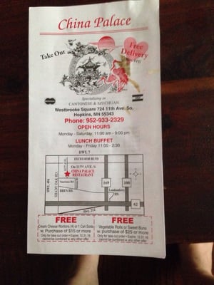 Menu photo 6 China Palace Restaurant Hopkins, MN