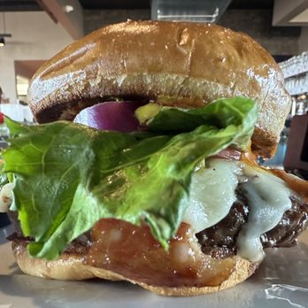 Black Rock Bar & Grill - A nice and reasonably messy hamburger. - Bars Near Me - Beavercreek, Ohio