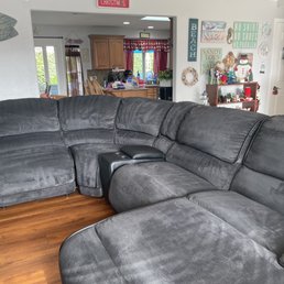 Sofa after cleaning, smelled very nice, so very happy with results.