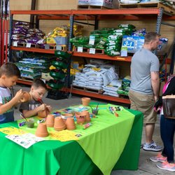 Tinker AAFES Base Exchange - Paint & decorate your own clay pot & take it home for free! There's a Princess party inside too :)