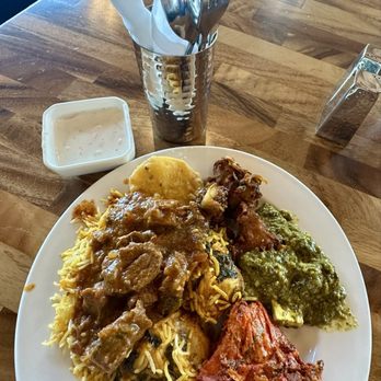 Taj Indian Restaurant - My first plate of food from the wonderful lunch buffet - Indian Near Me - Nashville, Tennessee Taj Indian Restaurant - My first plate of food from the wonderful lunch buffet - Indian Near Me - Nashville, Tennessee