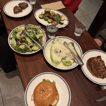 Macelleria - Scotch fillet steak, green goddess salad, Caesar salad, Classico beef burger - Burgers Near Me - Bondi Beach, NSW Macelleria - Scotch fillet steak, green goddess salad, Caesar salad, Classico beef burger - Burgers Near Me - Bondi Beach, NSW