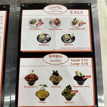 Cafe Upper - Bingsu and Croffle Menu (June 2024) - Cafes Near Me - Los Angeles, California