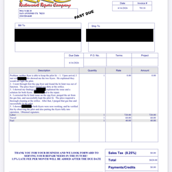 Restaurant Repair Company - 6hr labor