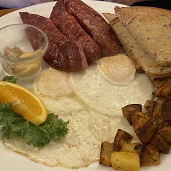 The Hampton Maid - Kielbasa with Two Eggs - Hotels Near Me - Hampton Bays, New York