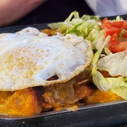 Bear Wallow Cafe - Huevos Rancheros with Green Chili, delicious