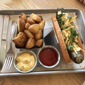 Wursthall - Green chorizo brat w/taters - German Near Me - San Mateo, California Wursthall - Green chorizo brat w/taters - German Near Me - San Mateo, California