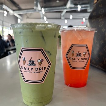 Daily Drip Coffee & Desserts - Matcha latte and strawberry lemonade - Coffee & Tea Near Me - Glendale, Arizona
