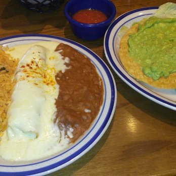 Tupinamba Cafe - Sour cream chicken enchilada with guacomole tostado - Tex-Mex Near Me - Dallas, Texas