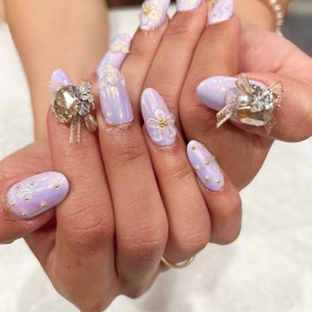 Glamour Nail Spa - Gelx nails with design - Nail Salons Near Me - Los Angeles, California
