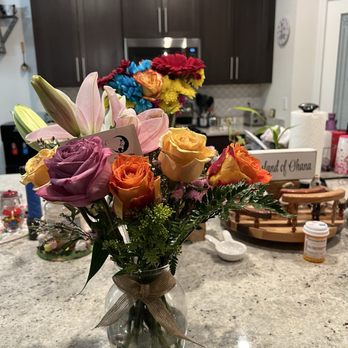 Wolf Luna Bloom - Get well Flowers.  Another get well flowers is behind Wolf Luna Bloom flowers that she received a from someone else who sent them. - Flowers & Gifts Near Me - Plant City, Florida