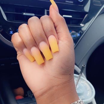 Diamond Nails - Yellow umbre full set done by Jenny - Nail Salons Near Me - Miami, Florida Diamond Nails - Yellow umbre full set done by Jenny - Nail Salons Near Me - Miami, Florida