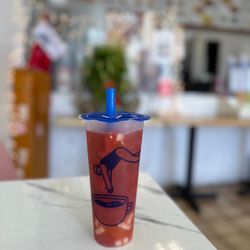 Favoritea Cafe - Watermelon tea with rainbow jelly...incredibly refreshing. Not too sweet. Actual watermelon in it. Highly recommend