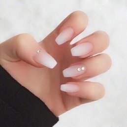 These are what I wanted. Kind of a icy/foggy ombré French with a few jewels.
