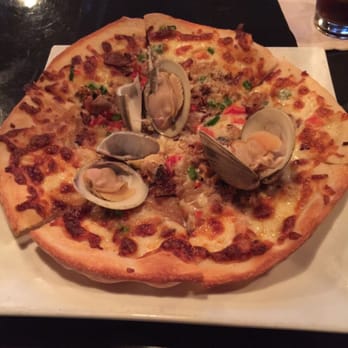 Parker. Eatery & Bar - Clam Casino Pie - New American Near Me - Shelton, Connecticut Parker. Eatery & Bar - Clam Casino Pie - New American Near Me - Shelton, Connecticut