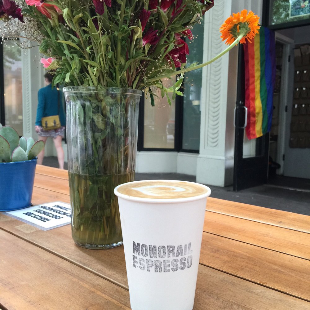 Monorail Espresso - Toasted coconut latte w/almond milk - Coffee & Tea Near Me - Seattle, Washington