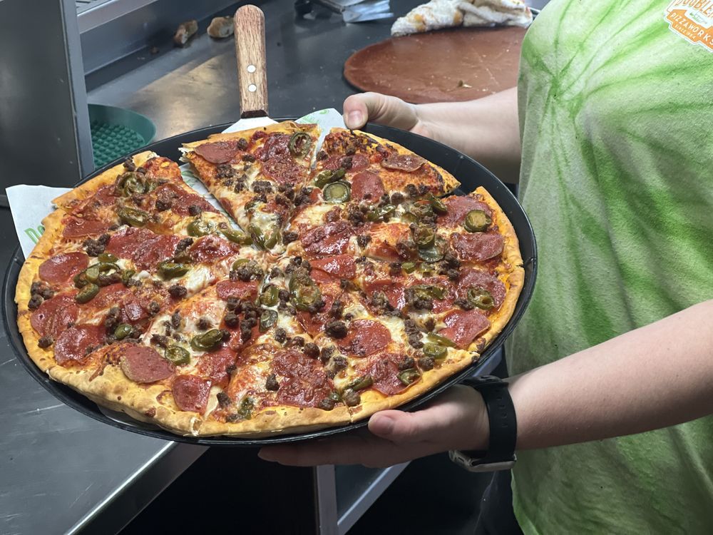 Food from DoubleDave's Pizzaworks