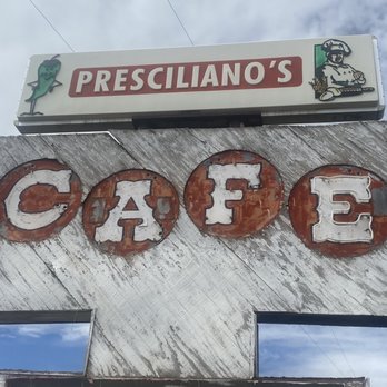 Prescilliano's Cafe - a sign for the restaurant - Tex-Mex Near Me - Cuba, New Mexico Prescilliano's Cafe - a sign for the restaurant - Tex-Mex Near Me - Cuba, New Mexico