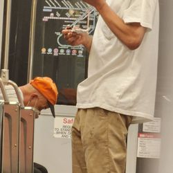 MUNI / BART Station - Civic Center - Meth smoker in a mini train