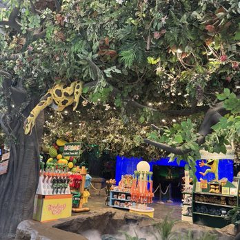 Rainforest Cafe - Entrance area with alligator and store - American Near Me - Ontario, California