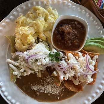 D' La Santa - Chilaquiles! Recommend asking for half red and half green salsa - Mexican Near Me - Seattle, Washington