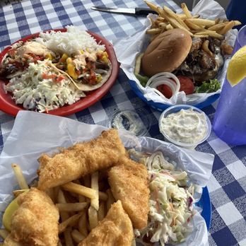 Bill's Grill - Ordered Fish & Chips, Onion Smashed Peppercorn Burger, and Pulled Pork Tacos. - Burgers Near Me - Prescott, Arizona Bill's Grill - Ordered Fish & Chips, Onion Smashed Peppercorn Burger, and Pulled Pork Tacos. - Burgers Near Me - Prescott, Arizona