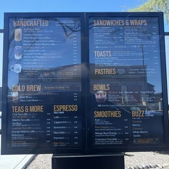 Better Buzz Coffee Gilbert - Drive thru menu - Cafes Near Me - Gilbert, Arizona