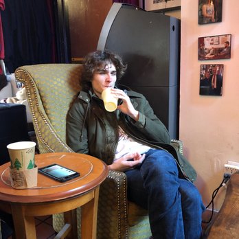 Koffee On Audubon - Baxter chillin with his mango smoothie - Coffee & Tea Near Me - New Haven, Connecticut Koffee On Audubon - Baxter chillin with his mango smoothie - Coffee & Tea Near Me - New Haven, Connecticut