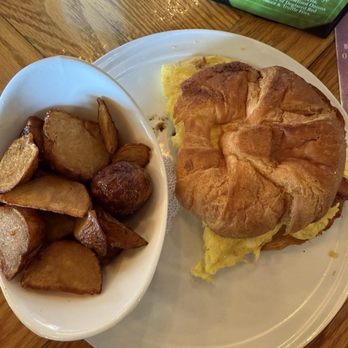 Grove Brunch Cafe - Croissant breakfast sandwich and potatoes - Breakfast & Brunch Near Me - El Paso, Texas Grove Brunch Cafe - Croissant breakfast sandwich and potatoes - Breakfast & Brunch Near Me - El Paso, Texas