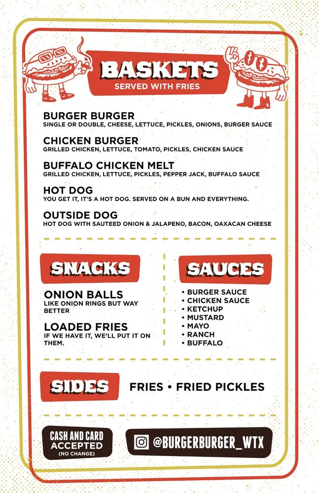 BURGER BURGER 618 Columbus Ave, Waco, Texas Food Trucks